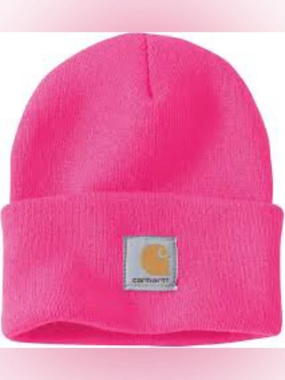 Carhartt Hot Pink Ribbed Knit Cuffed Beanie - Picture 1 of 1